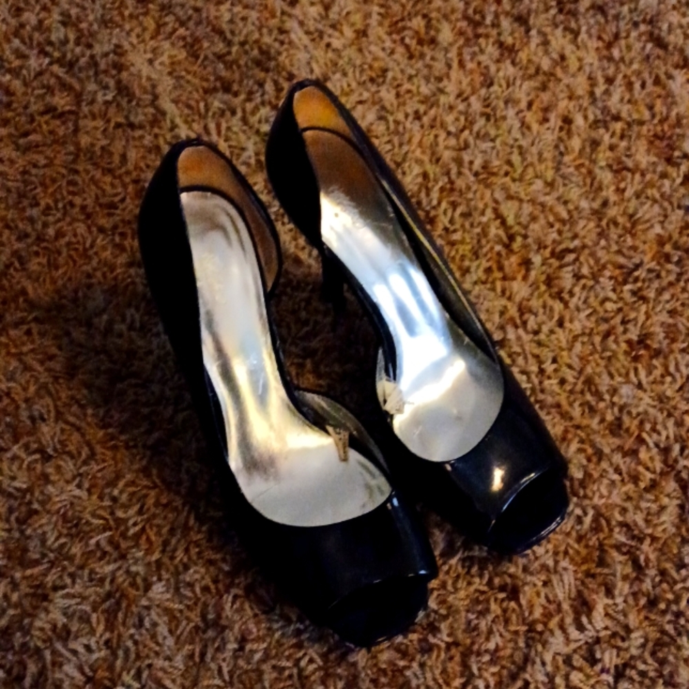 Patent leather heels